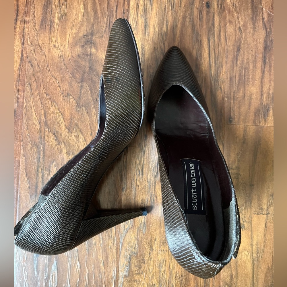 Stuart Weitzman Vintage Snake Lizard Pattern Pump… - image 7